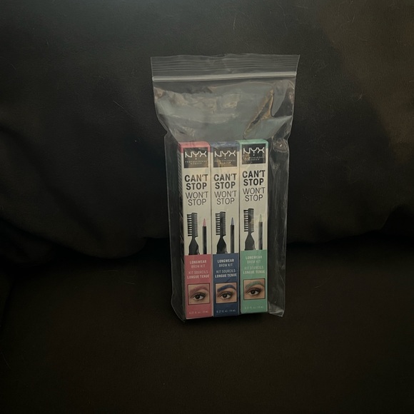 NYX Other - NYX Can't Stop Won't Stop Brow Kit - Pink, Purple, Blue, & Mint- Bundle of 3